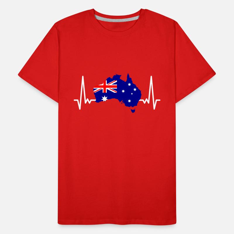 Drapeau de l’Australie sous le drapeau australien T-shirt bio Premium Homme