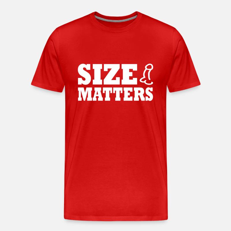 Penis size matters - Männer Premium Bio T-Shirt - Rot