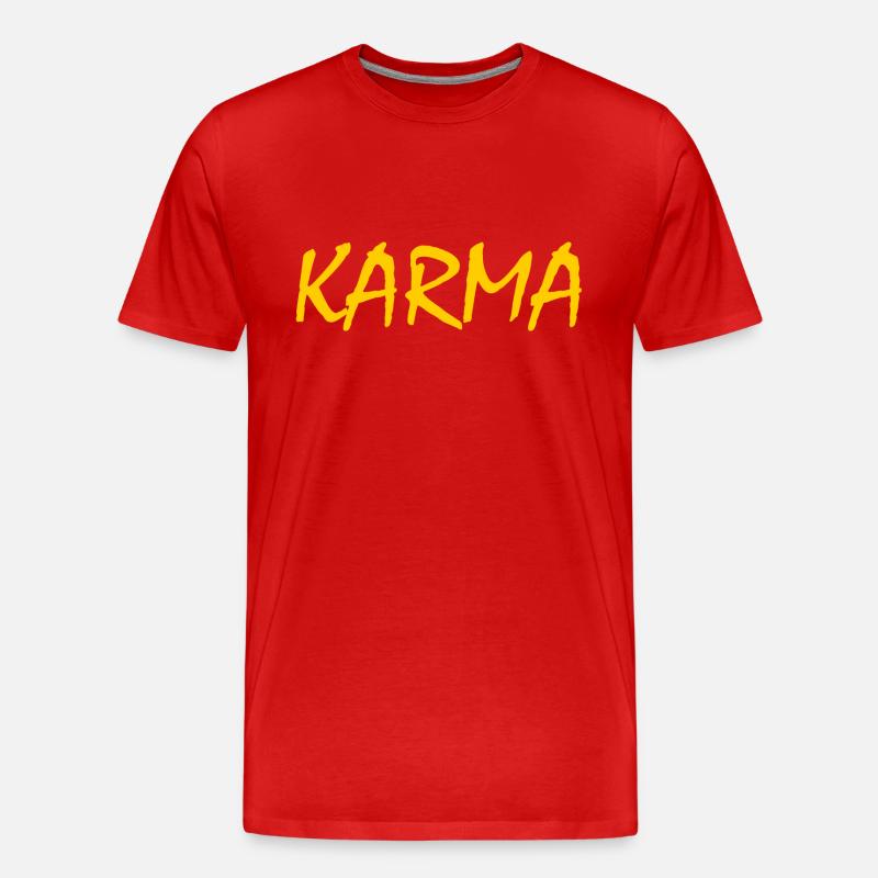 Karma - Männer Premium Bio T-Shirt - Rot