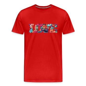 Amour - T-shirt bio Premium Homme - rouge - Devant - Damien (186cm)