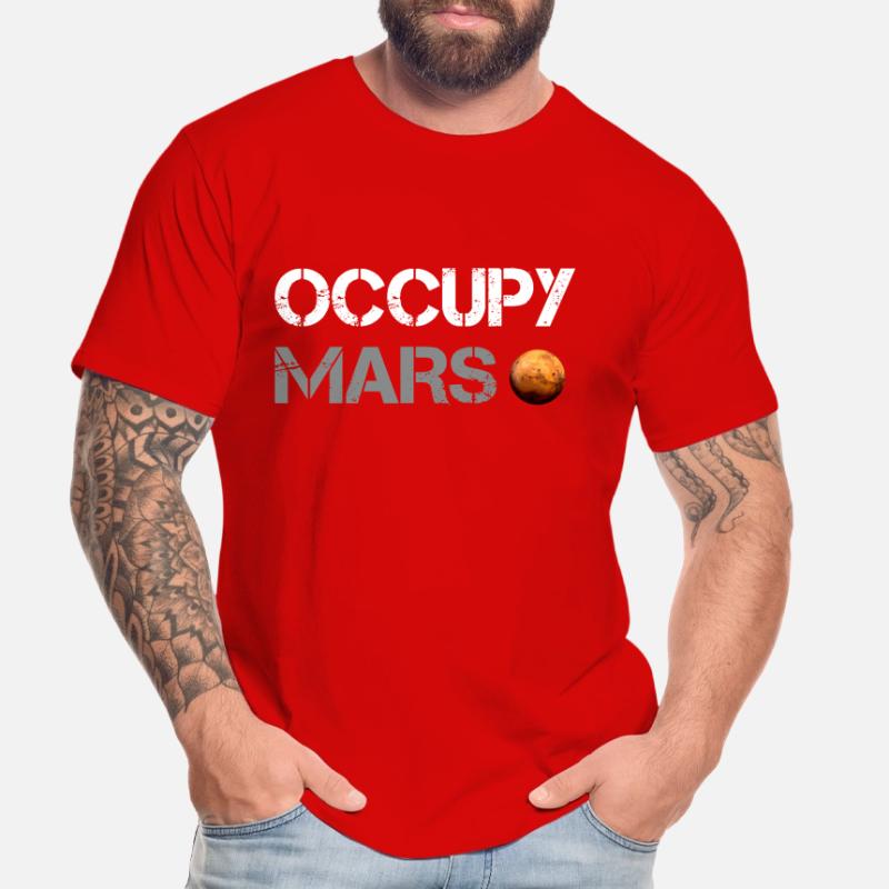 Occupy Mars Planet Space Explor Rocket Science Men's Premium Organic T-Shirt