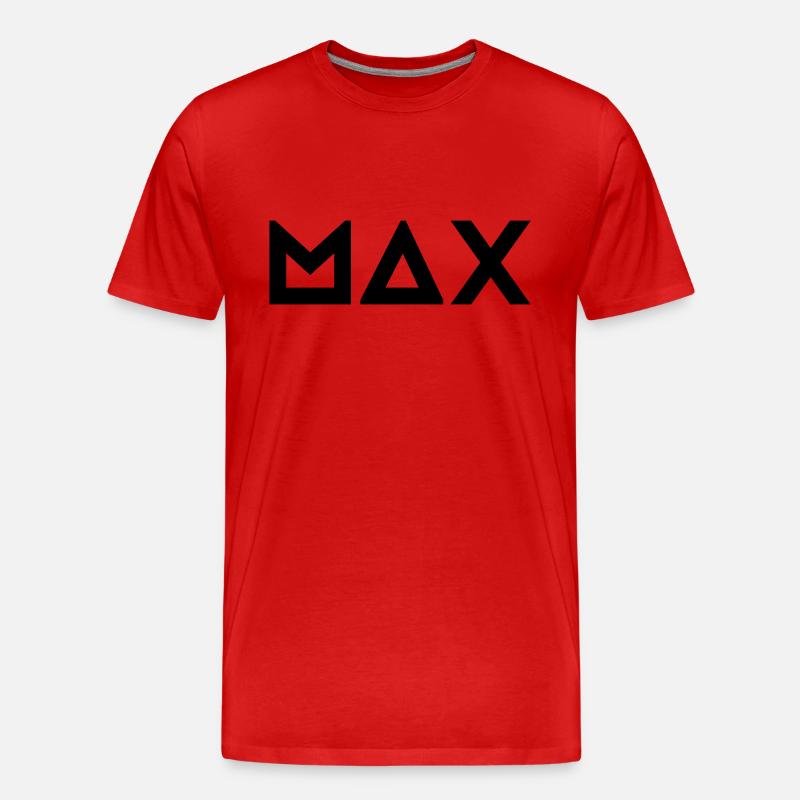 Vorname Max - Männer Premium Bio T-Shirt - Rot
