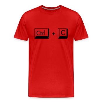 Copy Paste lustiges Geschenk für Zwillige - Männer Premium Bio T-Shirt - Rot - Vorne - Damien (186cm)