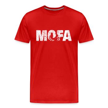 mofa shirt - Männer Premium Bio T-Shirt - Rot - Vorne - Damien (186cm)