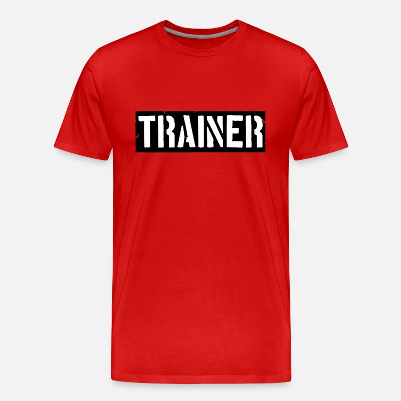 Trainer Logo Design - Männer Premium Bio T-Shirt - Rot
