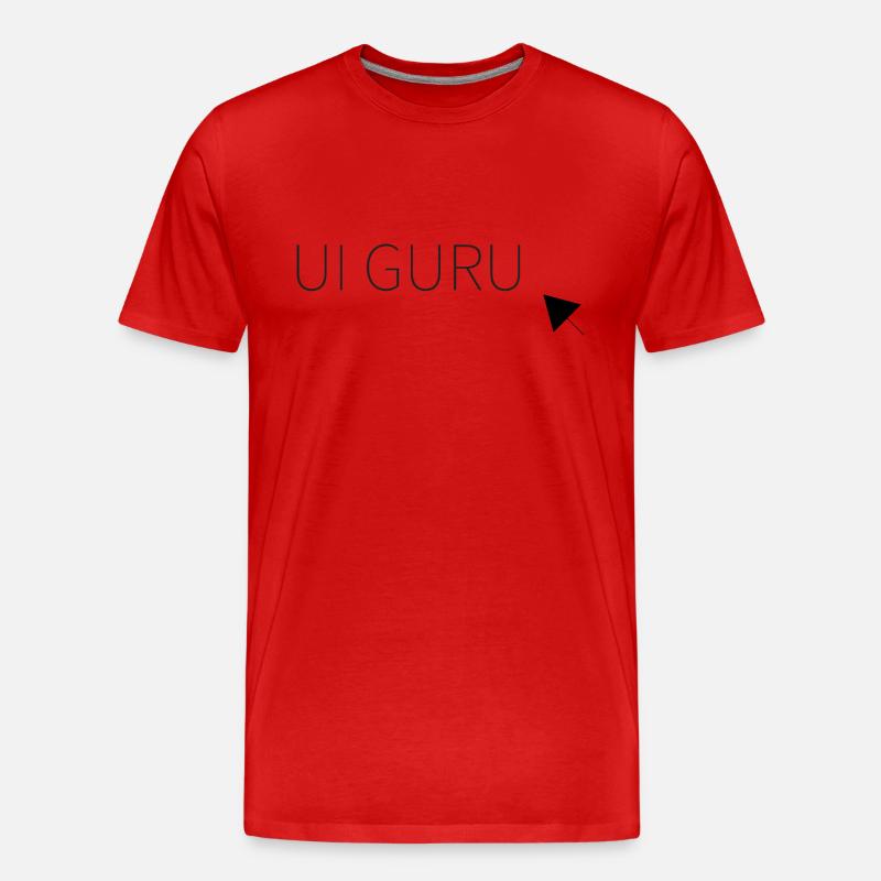 UI Guru - Männer Premium Bio T-Shirt - Rot