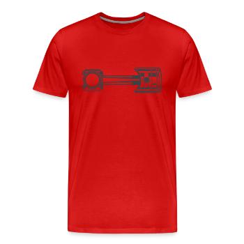 Kolben - Männer Premium Bio T-Shirt - Rot - Vorne - Damien (186cm)