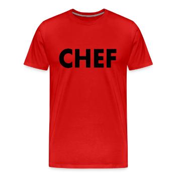 Chef - Männer Premium Bio T-Shirt - Rot - Vorne - Damien (186cm)