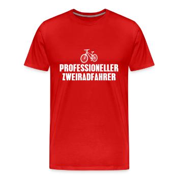 Radfahrer Professioneller Zweiradfahrer Fahrrad - Männer Premium Bio T-Shirt - Rot - Vorne - Damien (186cm)