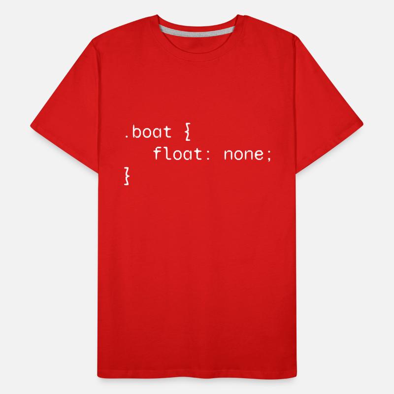 Boat web developer funny humor Men's Premium Organic T-Shirt