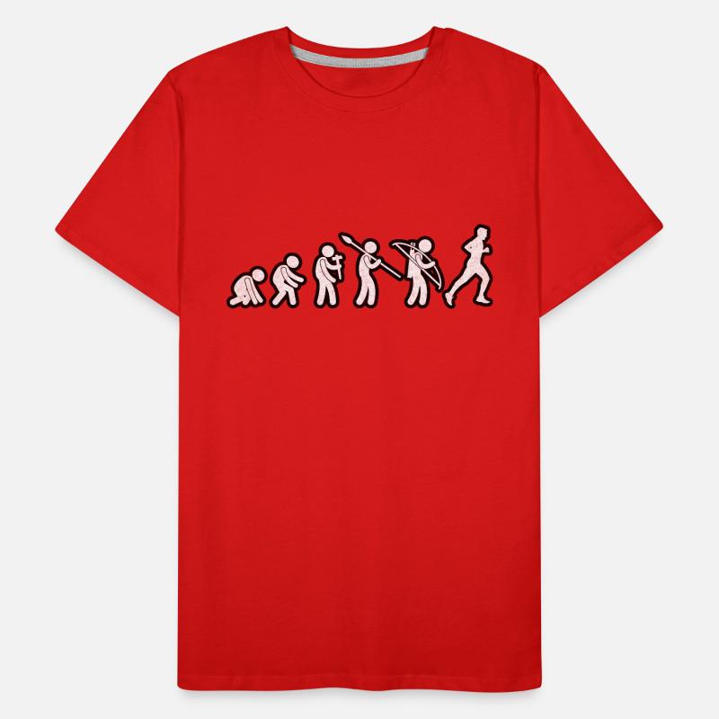 Evolution Running Grunge Blanc T-shirt bio Premium Homme