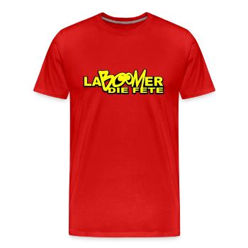 La Boomer - Männer Premium Bio T-Shirt - Rot - Vorne - Damien (186cm)