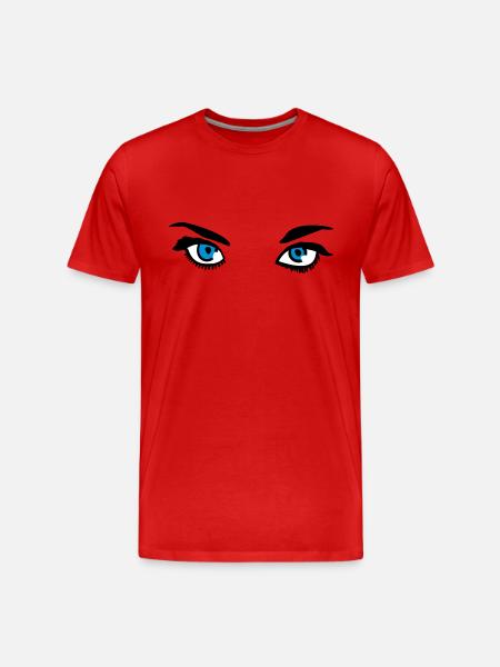 Auge - Männer Premium Bio T-Shirt - Rot
