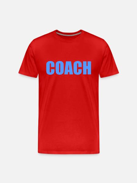 Coach - Men's Premium Organic T-Shirt - red