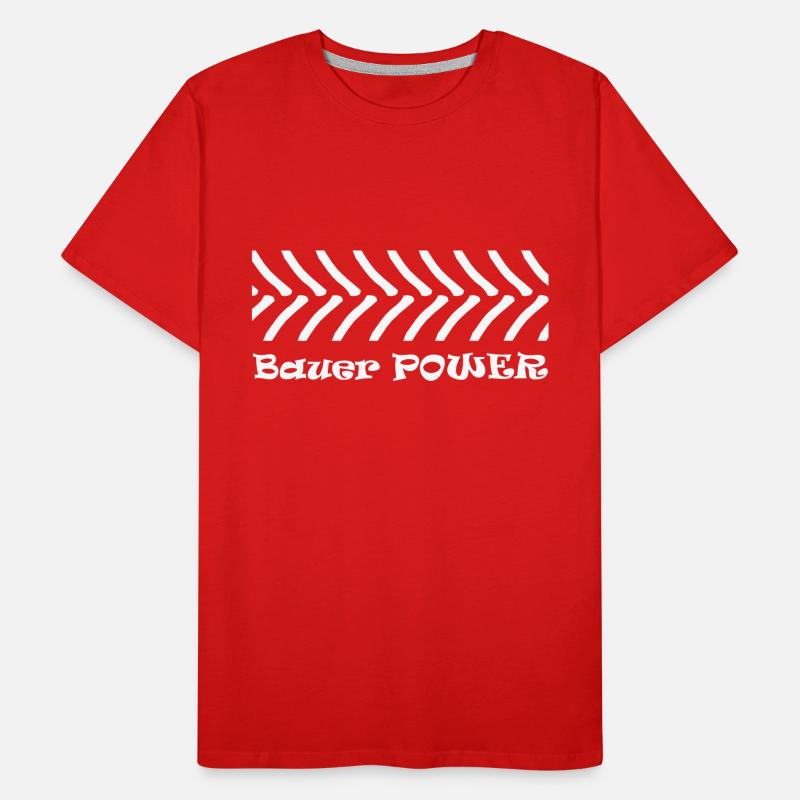 Bauer Power Traktor Bauerndemo Bauernproteste Bier Männer Premium Bio T-Shirt