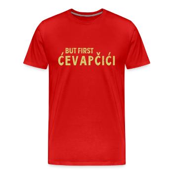 Albanien Kroatien Herkunft Balkan National - Männer Premium Bio T-Shirt - Rot - Vorne - Damien (186cm)