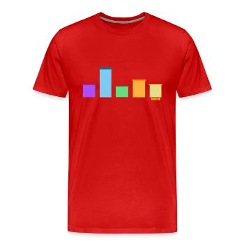 Parkour Rainbow-Parkour-Art Freerunning - Men's Premium Organic T-Shirt - red - Front - Damien (186cm)