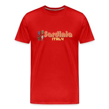Italien Insel Mittelmeer Sardegna Sardinien - Männer Premium Bio T-Shirt - Rot - Vorne - Damien (186cm)