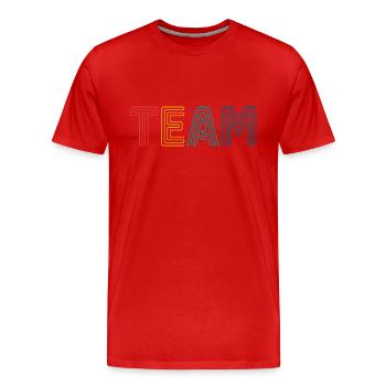 Team - Men's Premium Organic T-Shirt - red - Front - Damien (186cm)