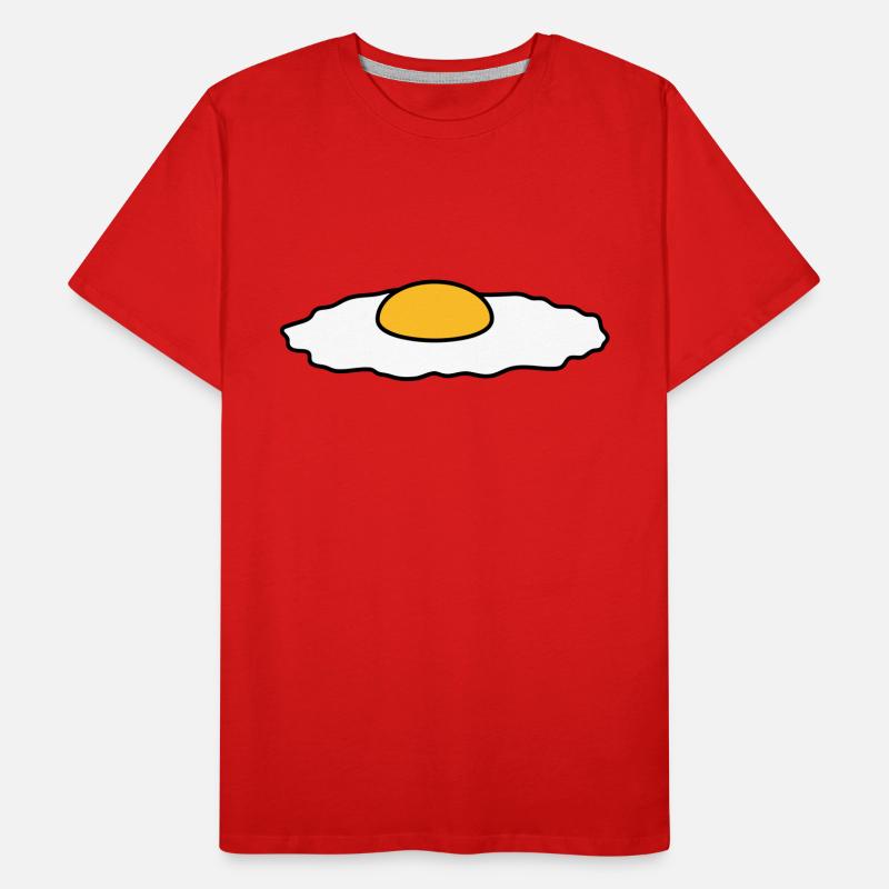 fried egg eat delicious hunger cooking roast chef k Men's Premium Organic T-Shirt