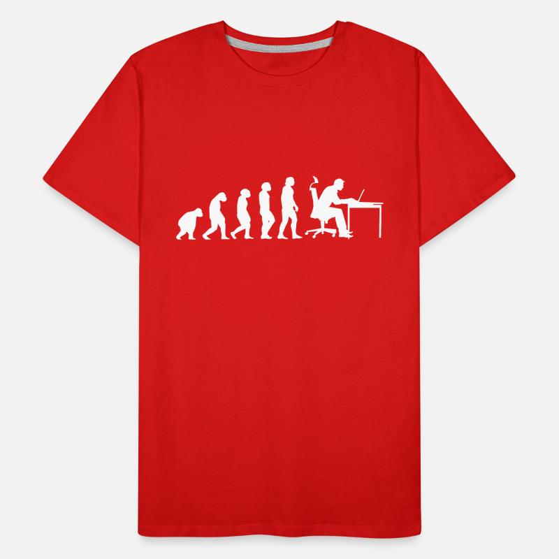 Evolution Of Man Coding Software Developer Program Männer Premium Bio T-Shirt