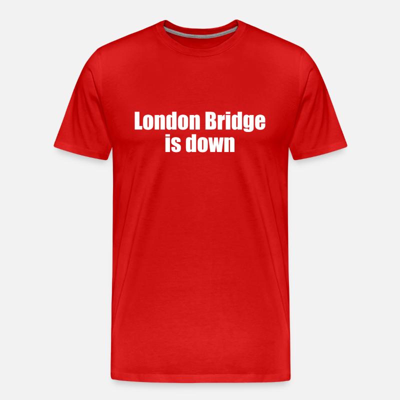 london bridge is down - Männer Premium Bio T-Shirt - Rot