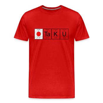 Otaku Chemisches Element Japan Flagge - Männer Premium Bio T-Shirt - Rot - Vorne - Damien (186cm)