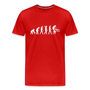 evolution bmx / evolution vélo - T-shirt bio Premium Homme - rouge - Devant - Damien (186cm)