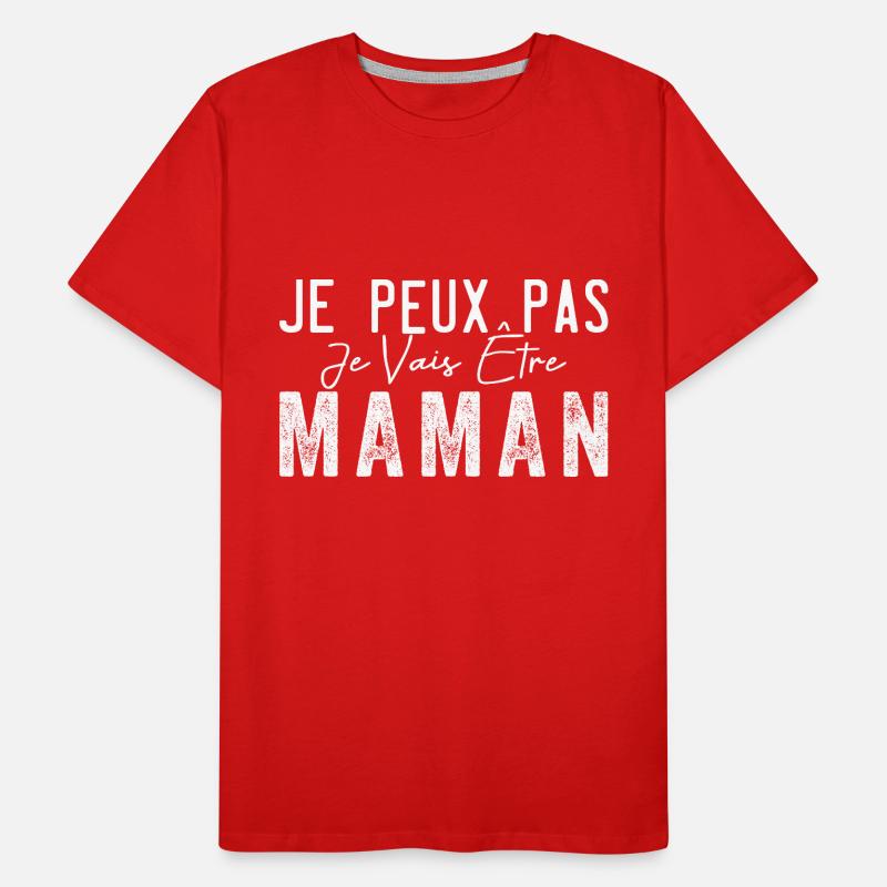 Ich kann nicht, ich werde Mutter| Werdende Mutter Männer Premium Bio T-Shirt