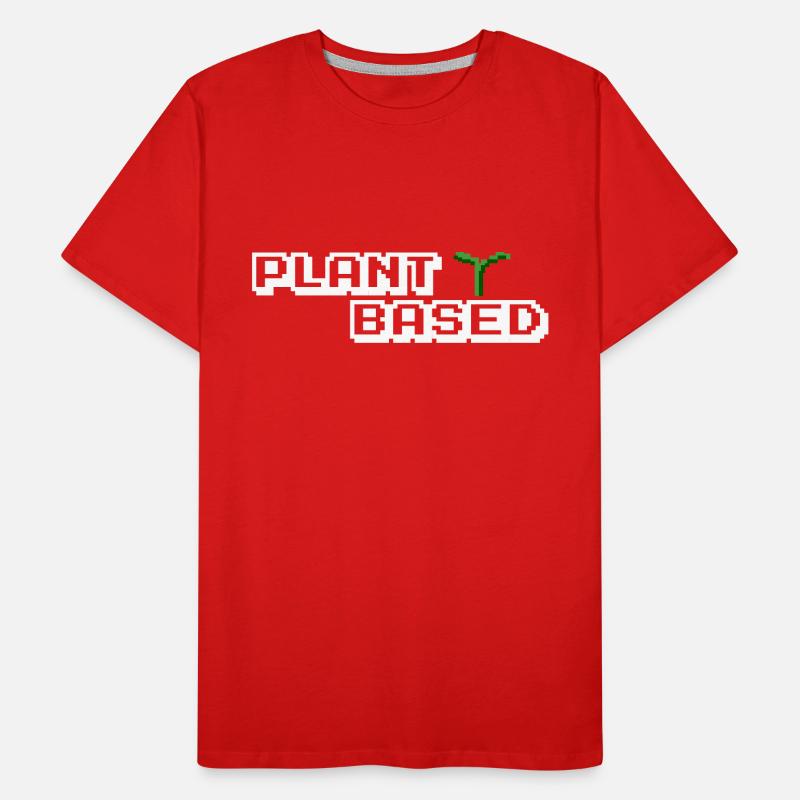 Plant Based Pixel - Vegan Männer Premium Bio T-Shirt