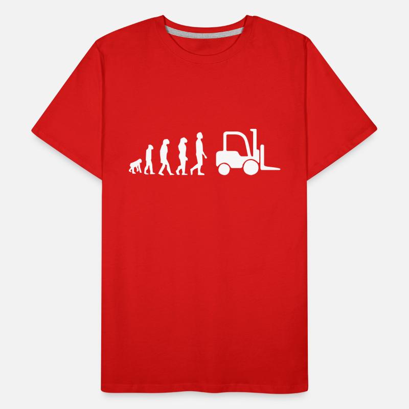 Evolution-Staplerfahrer Männer Premium Bio T-Shirt