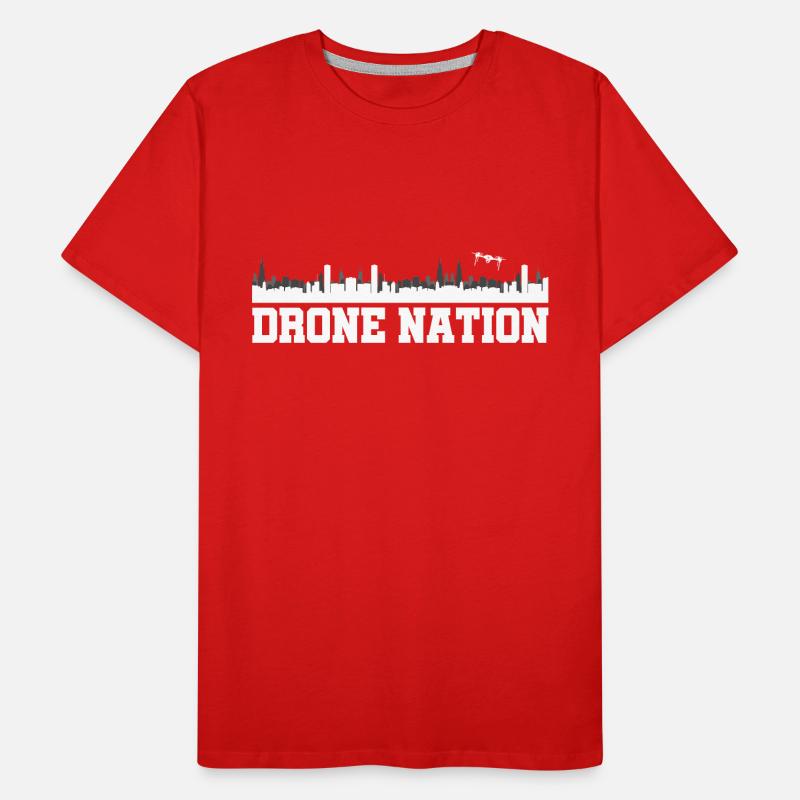Drone Nation Graphic Drone Flying Quadcopter Pilot Men's Premium Organic T-Shirt