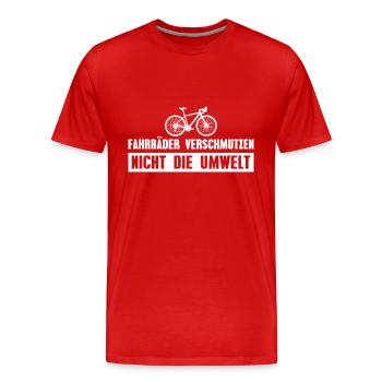Fahrrad Radfahren für Umwelt Radfahrer - Männer Premium Bio T-Shirt - Rot - Vorne - Damien (186cm)