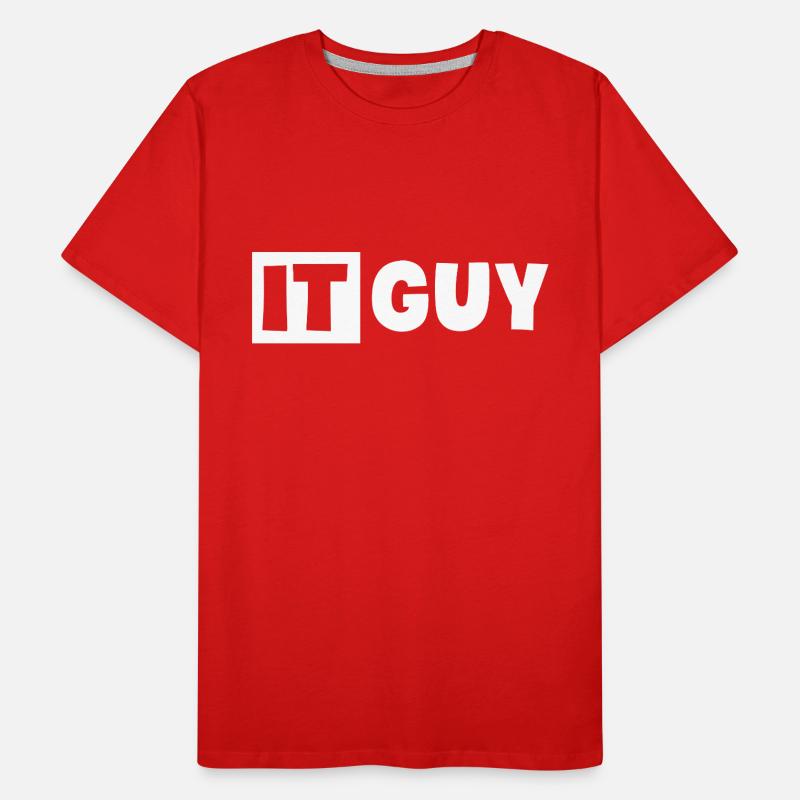 IT Guy Funny Information Technology Tech Desktop Men's Premium Organic T-Shirt