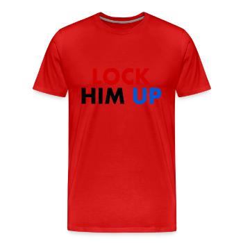Lock him up - Männer Premium Bio T-Shirt - Rot - Vorne - Damien (186cm)
