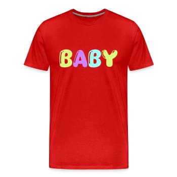 bébé - T-shirt bio Premium Homme - rouge - Devant - Damien (186cm)