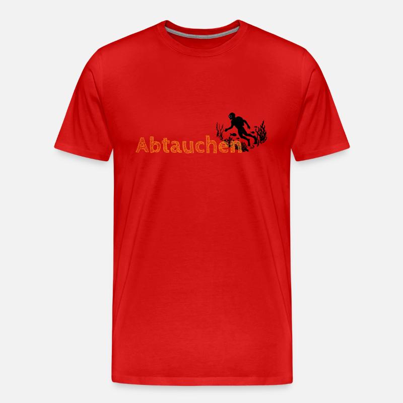 Manchmal will ich einfach abtauchen - Männer Premium Bio T-Shirt - Rot