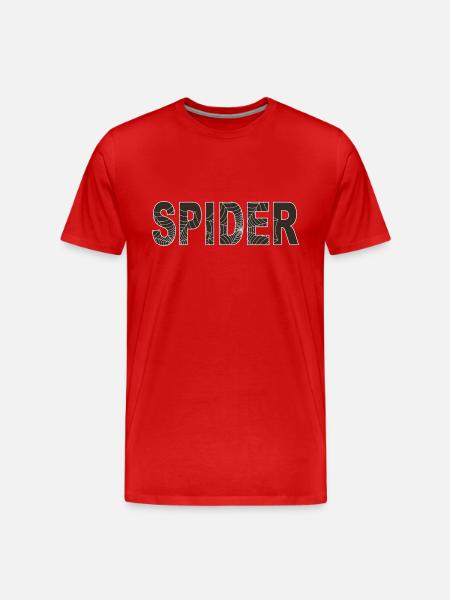 Spider word with graphic - Men's Premium Organic T-Shirt - red