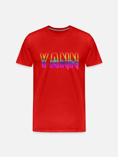 yann rs rainbow - Men's Premium Organic T-Shirt - red