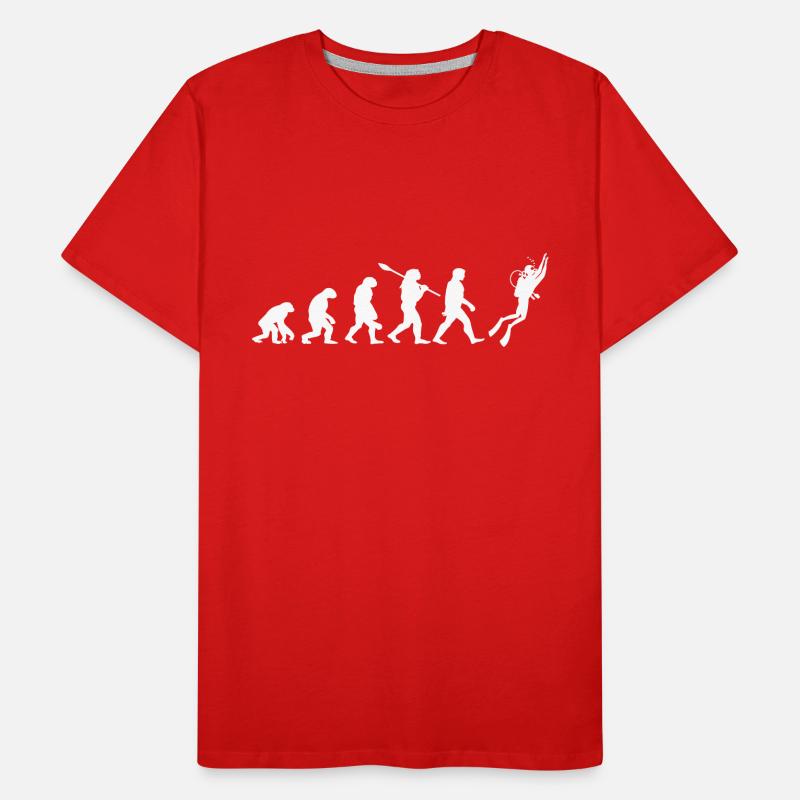 Tauchen Evolution Männer Premium Bio T-Shirt
