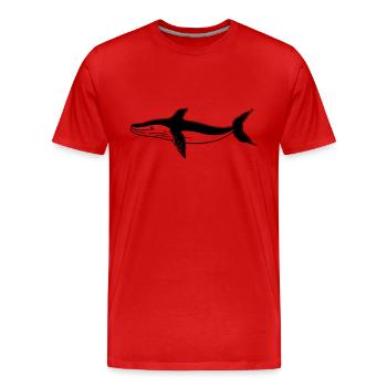 Wal - Männer Premium Bio T-Shirt - Rot - Vorne - Damien (186cm)