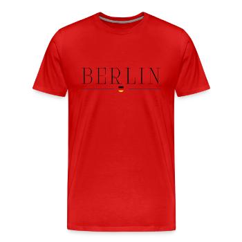 J’adore Berlin, Allemagne - T-shirt bio Premium Homme - rouge - Devant - Damien (186cm)