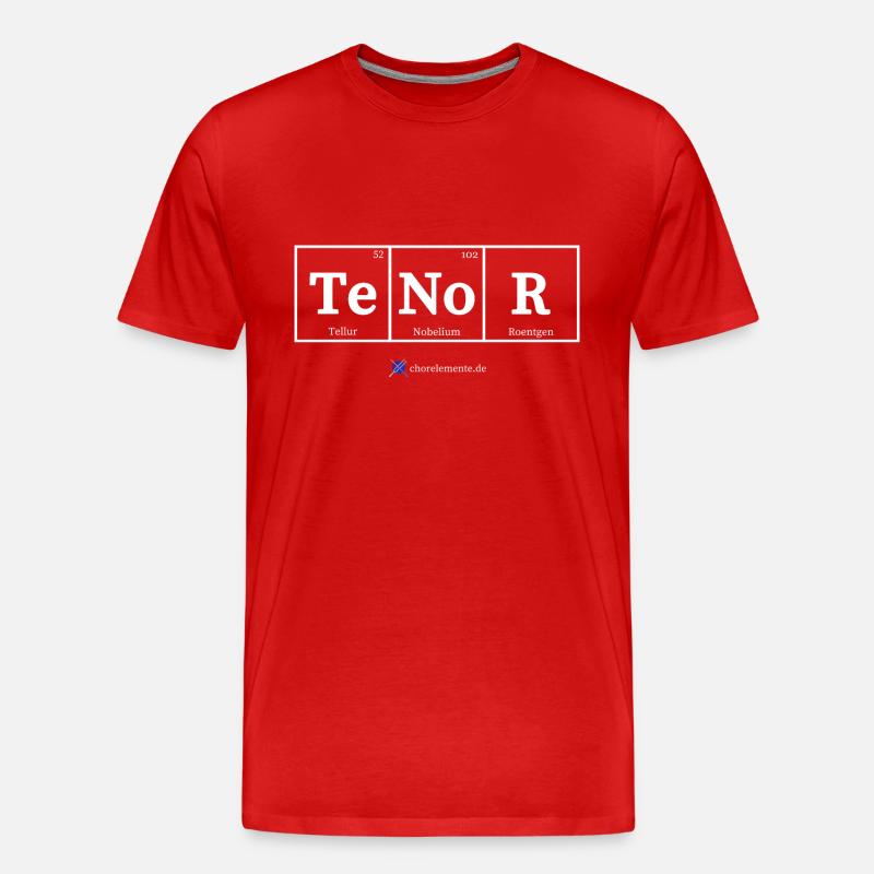 Tenor (dunkle Stoffe) - Männer Premium Bio T-Shirt - Rot