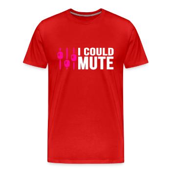 DJ Music Mixage Audio Mixeur Audio Analogique Disco - T-shirt bio Premium Homme - rouge - Devant - Damien (186cm)