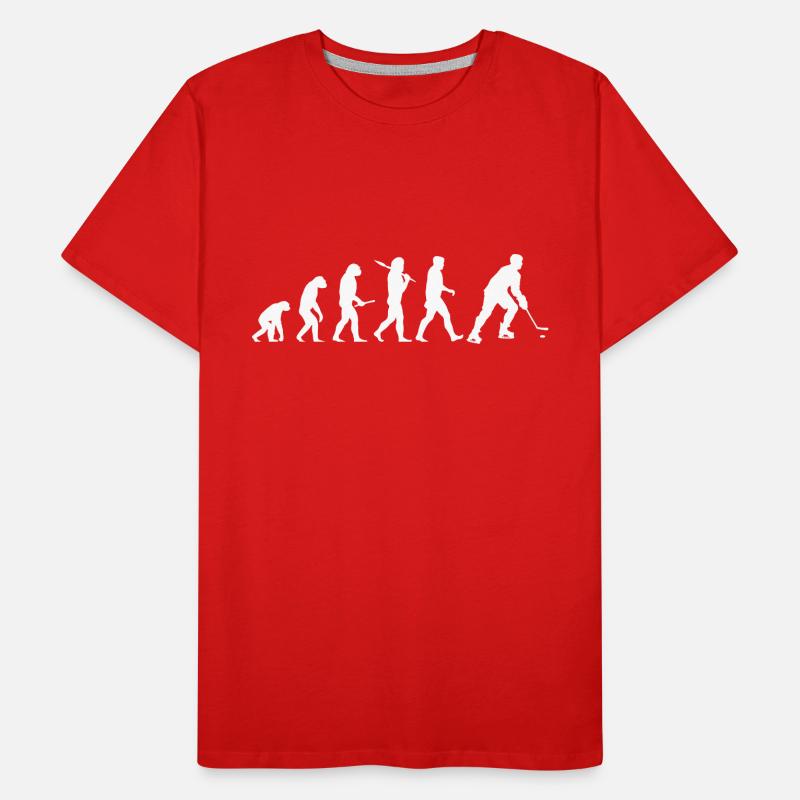 Évolution du hockey sur glace T-shirt bio Premium Homme