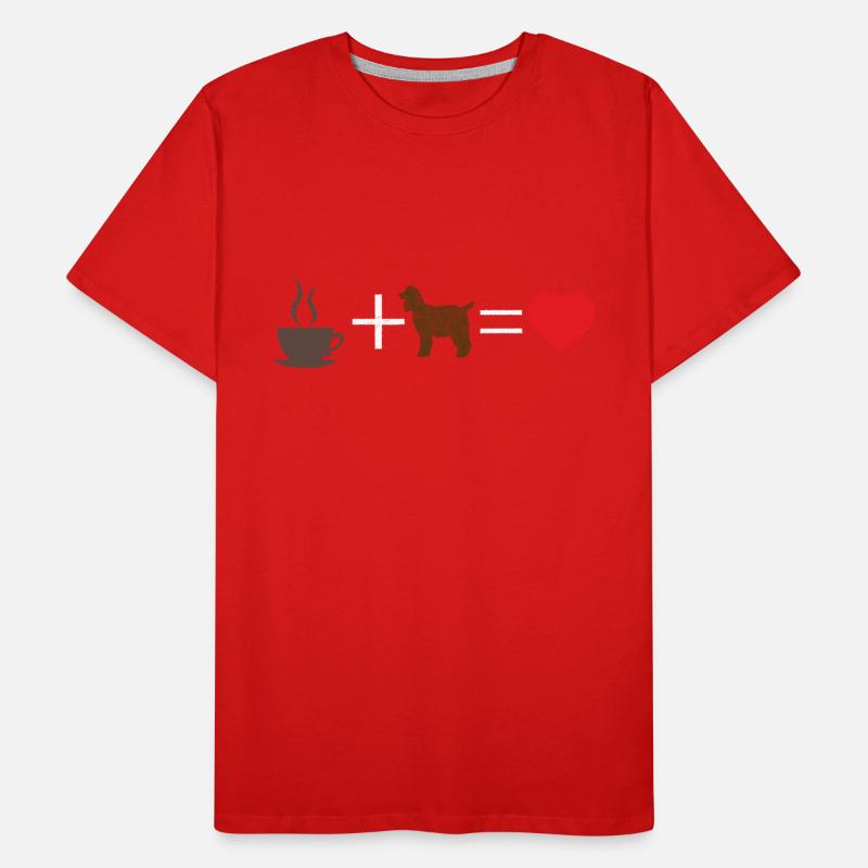 Hund / Cocker Spaniel: Coffee + Cocker Spaniel = Männer Premium Bio T-Shirt