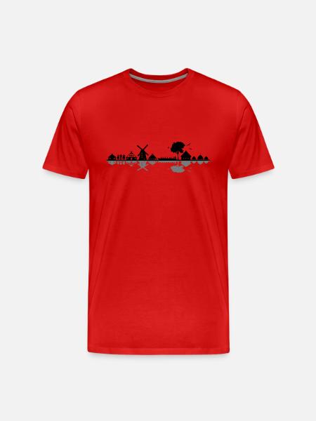Landschaft - Spreewald - Männer Premium Bio T-Shirt - Rot