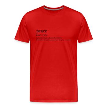 LA PAIX; - T-shirt bio Premium Homme - rouge - Devant - Damien (186cm)