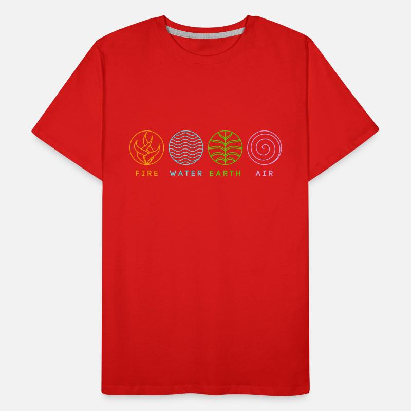 4 Elemente Männer Premium Bio T-Shirt