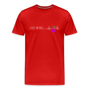 Je sens la betterave Herzpuls Garden Dj Vegan Gardener - T-shirt bio Premium Homme - rouge - Devant - Damien (186cm)